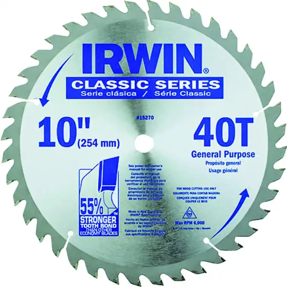 Irwin 10" Saw Blade 40T