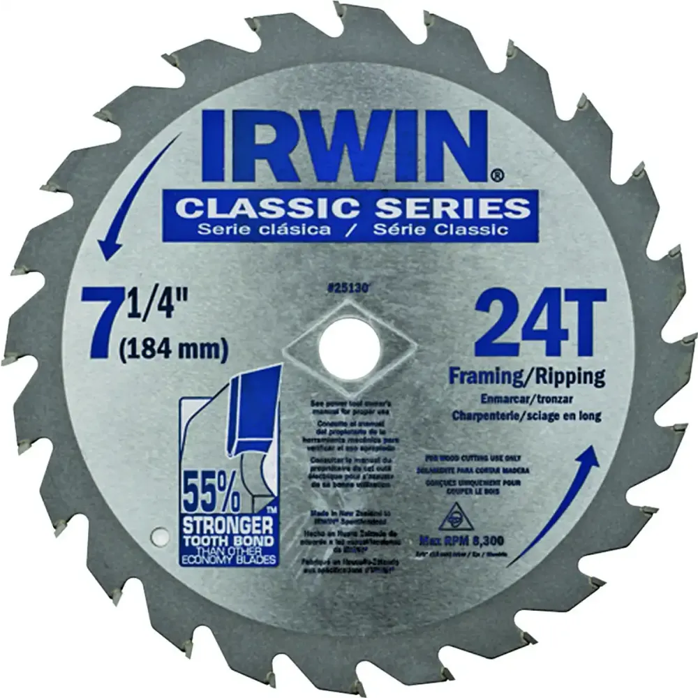 Irwin 7-1/4" Saw Blade 24T