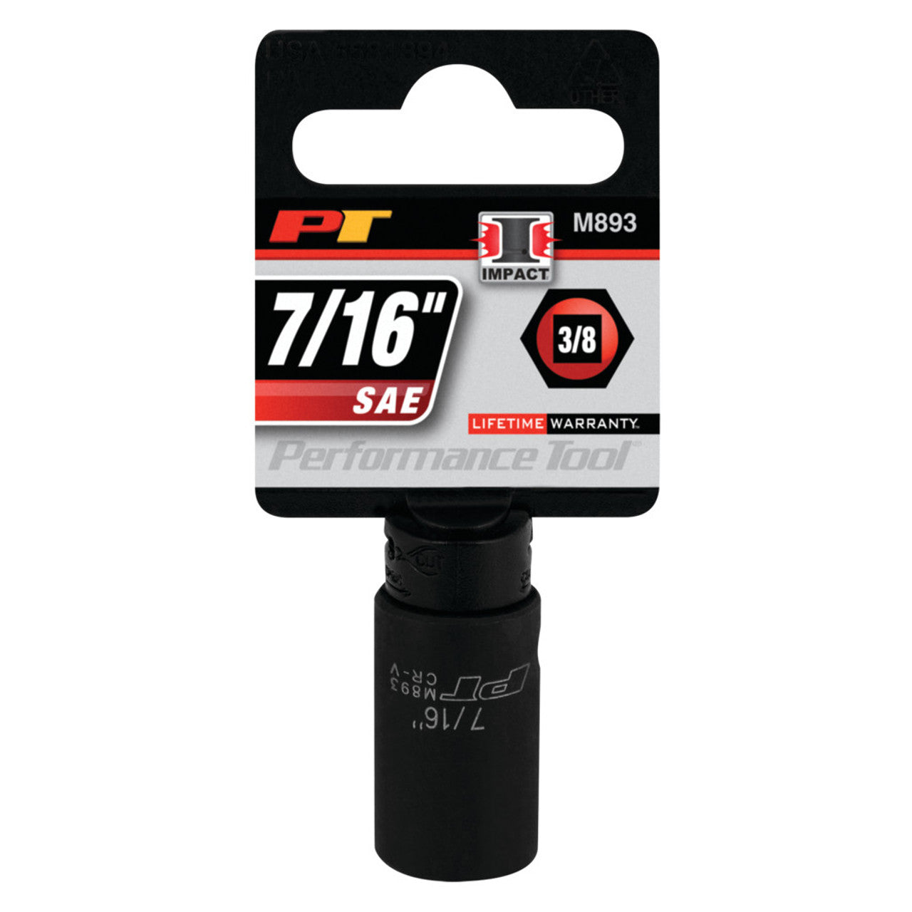 Performance Tool Impact Socket 3/8" Drive 6 Point SAE