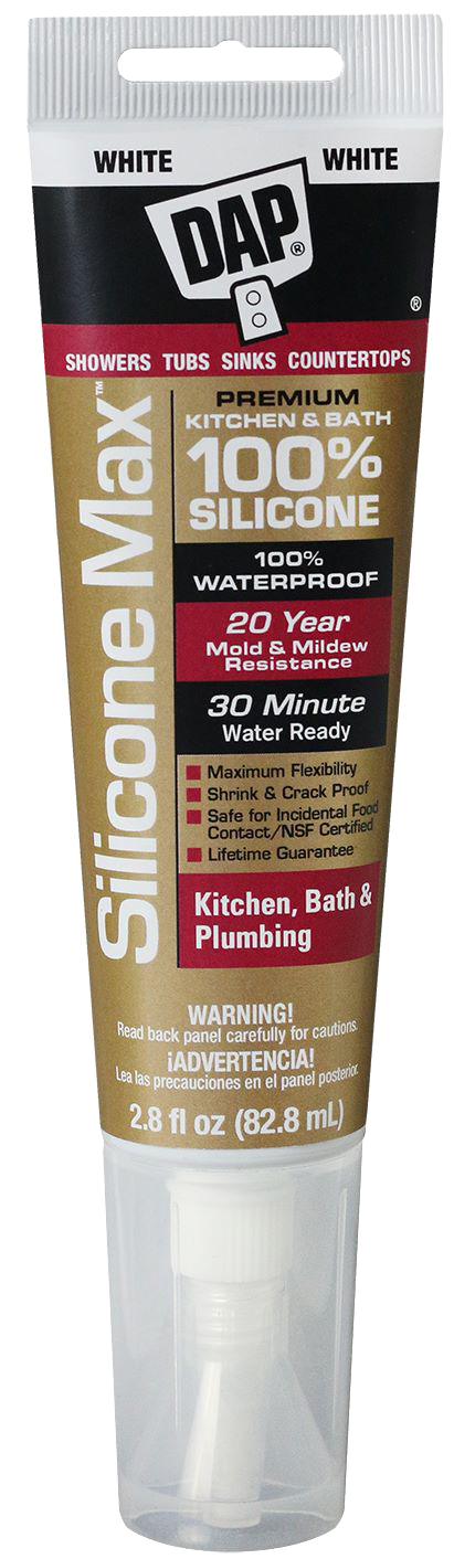 Dap Silicone Max K&B Wht 2.8oz