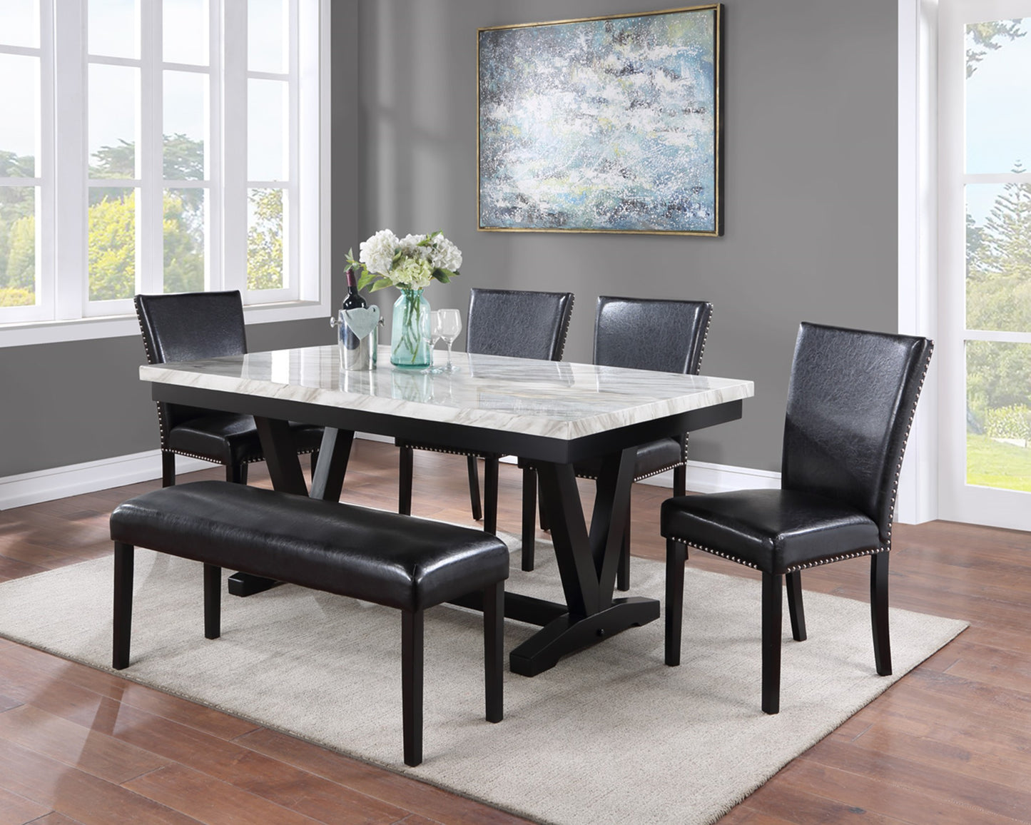 2222 Tanner Black Kitchen Table Set
