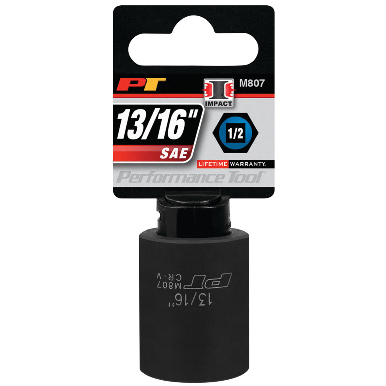 Performance Tool Impact Socket 1/2" Drive 6 Point SAE