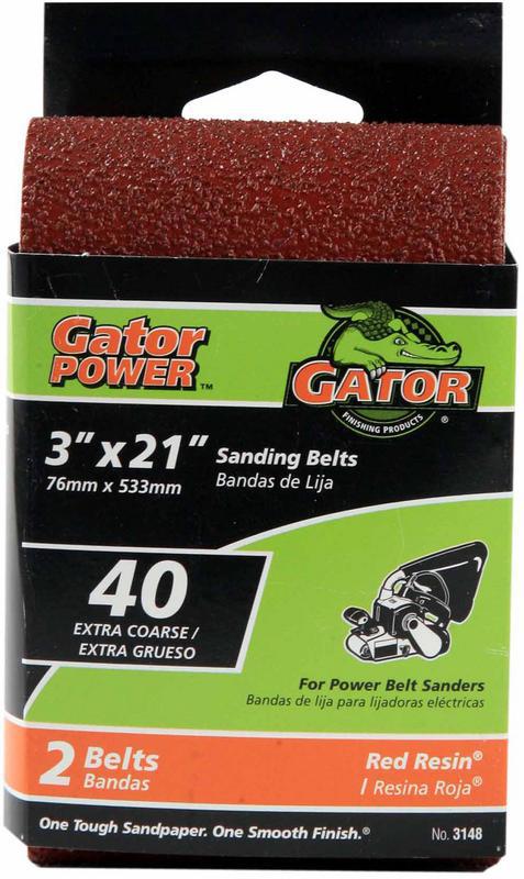 Gator 3" X 21" Sanding Belt 40 Grit 2 Pack
