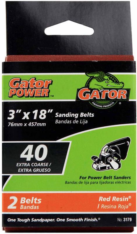 Gator 3" X 18" Sanding Belt 40 Grit 2 Pack