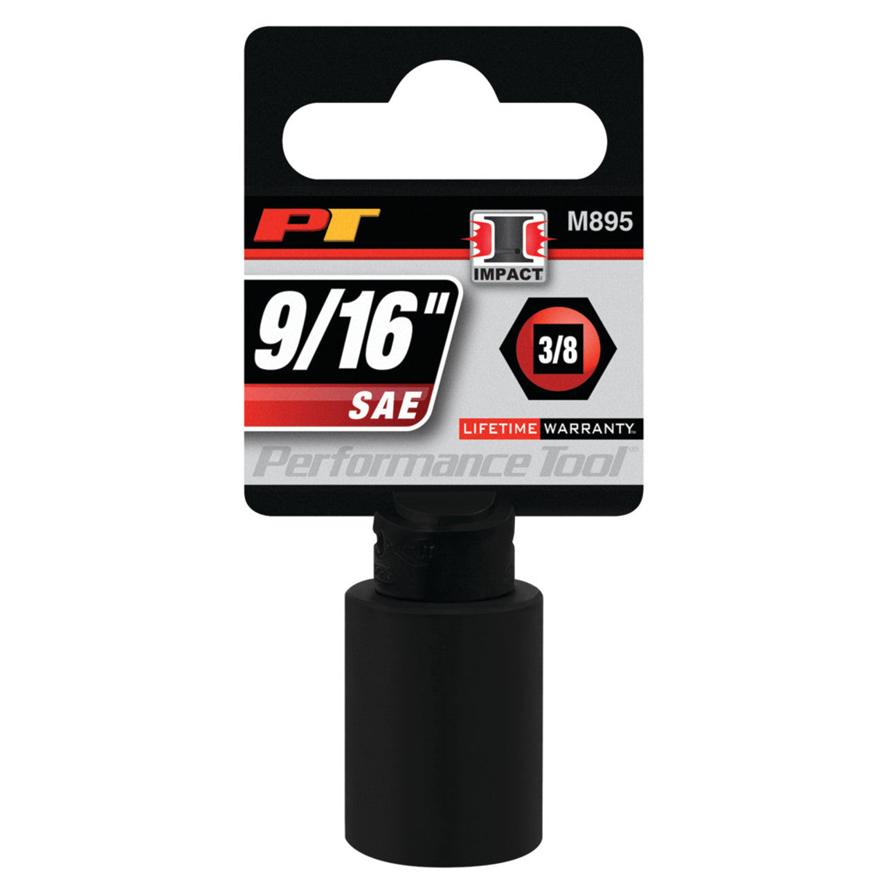 Performance Tool Impact Socket 3/8" Drive 6 Point SAE