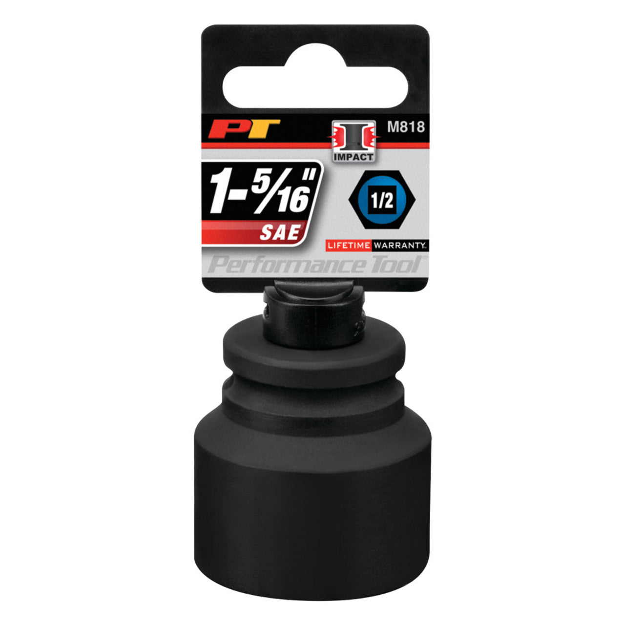 Performance Tool Impact Socket 1/2" Drive 6 Point SAE