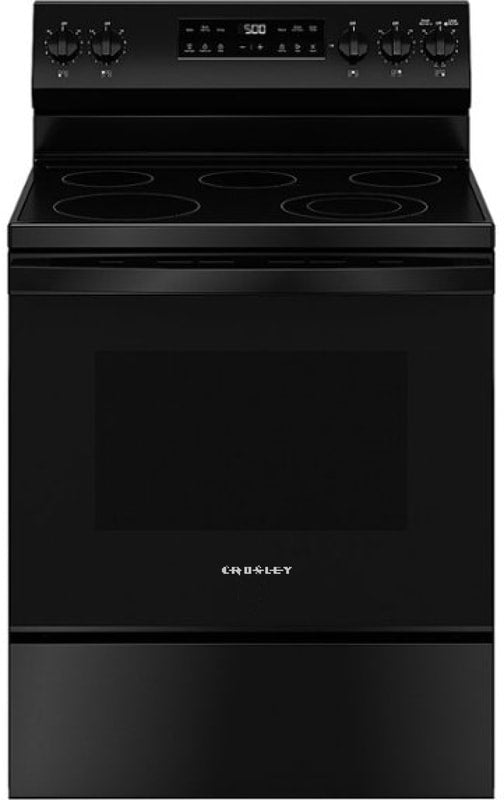 Crosley Self-Clean Glass Top Electric Range 5.3 Cubic Feet Black