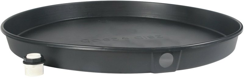 Camco 32" ID x 2" Plastic Drain Pan with PVC Fitting