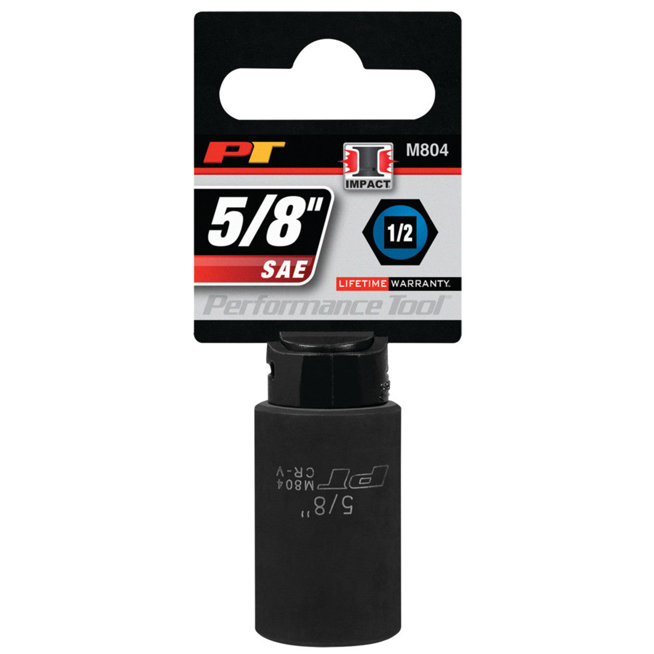 Performance Tool Impact Socket 1/2" Drive 6 Point SAE