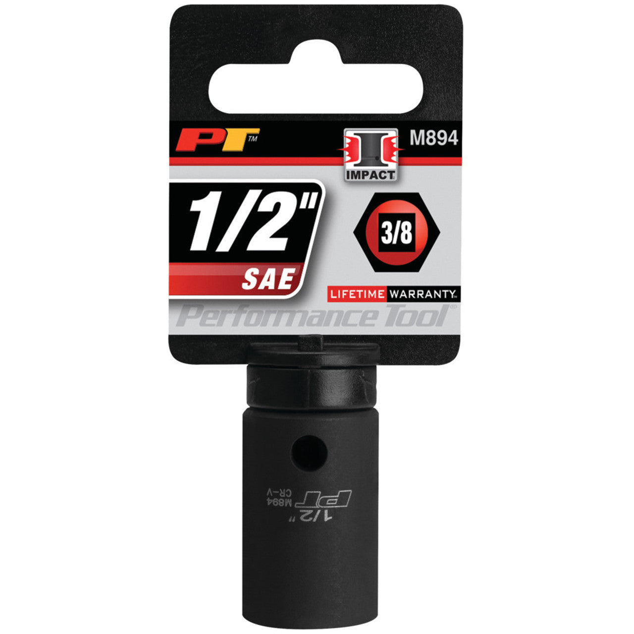 Performance Tool Impact Socket 3/8" Drive 6 Point SAE