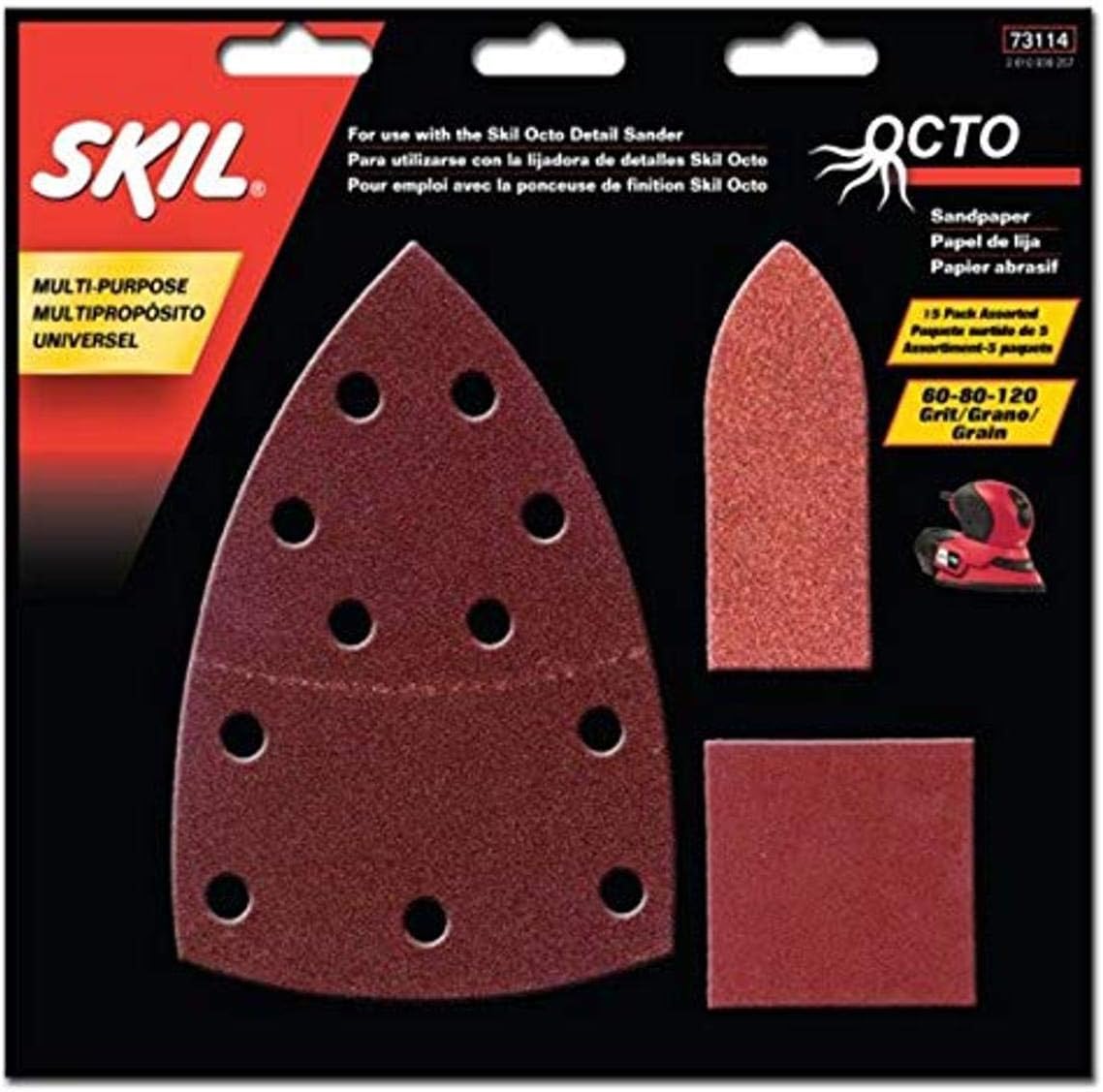 Skil Octo Sandpaper Kit 15 Piece
