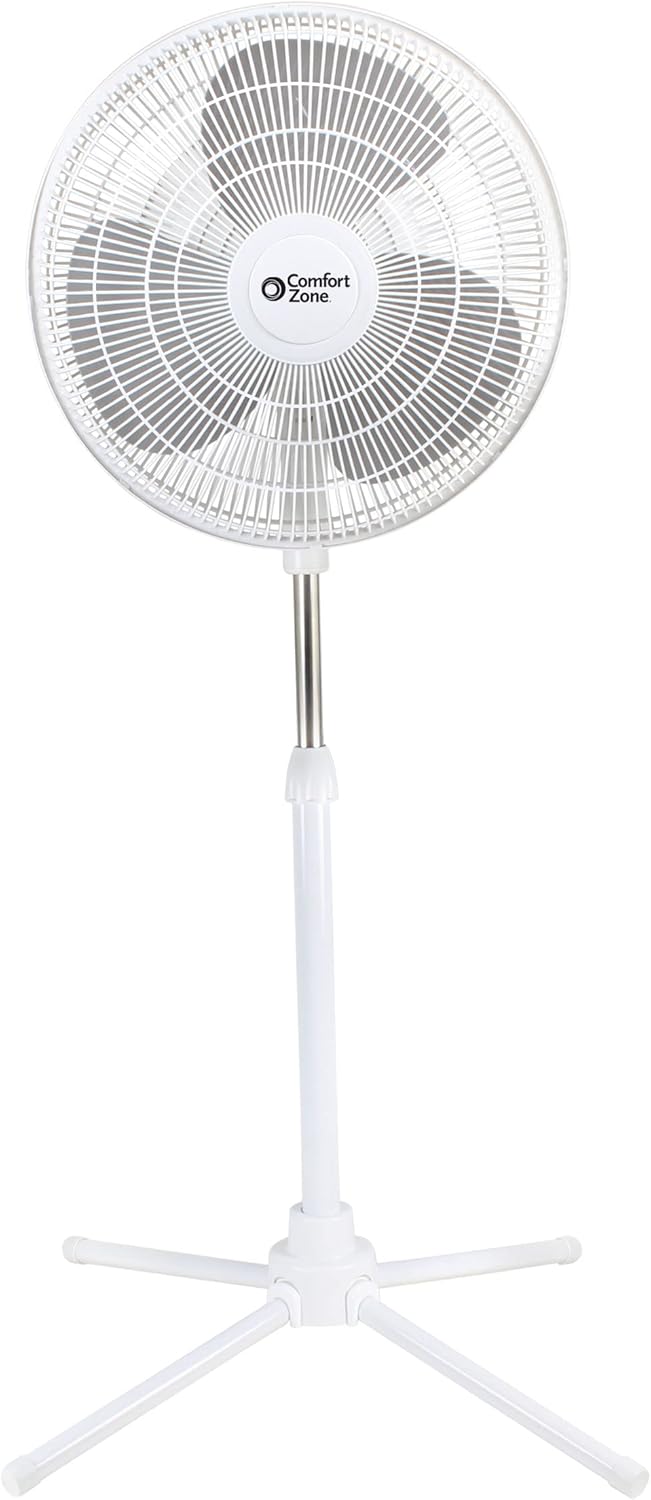Comfort Zone 16" Oscillating Pedestal Fan