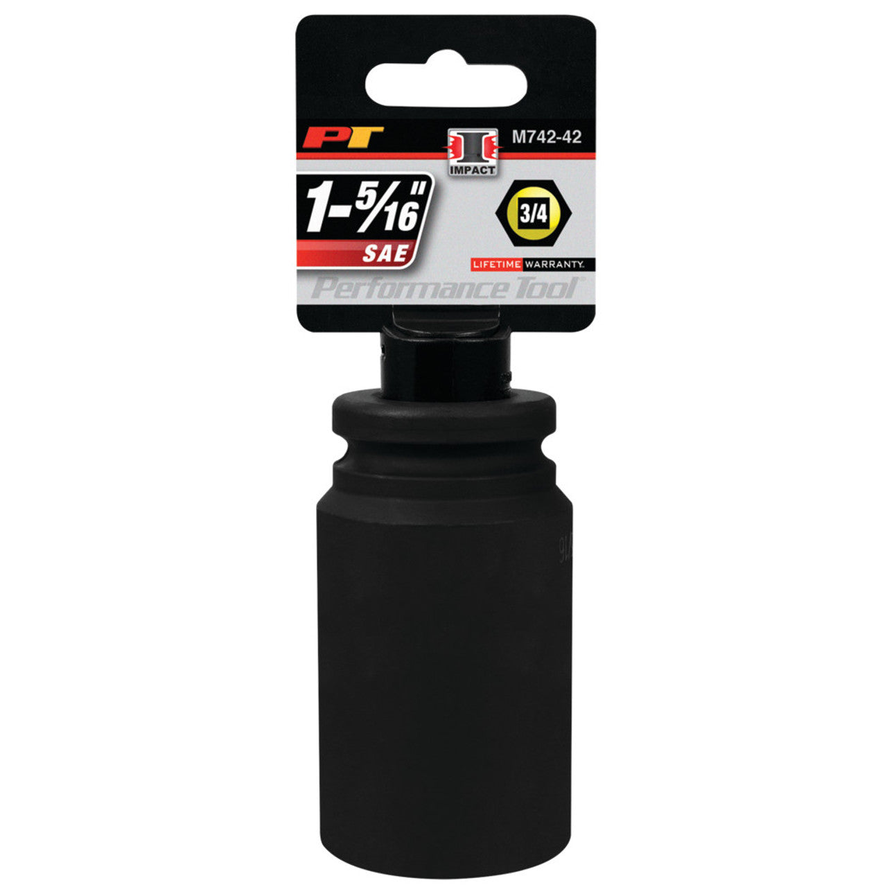 Performance Tool Deep Well Impact Socket 3/4" Drive 6 Point SAE