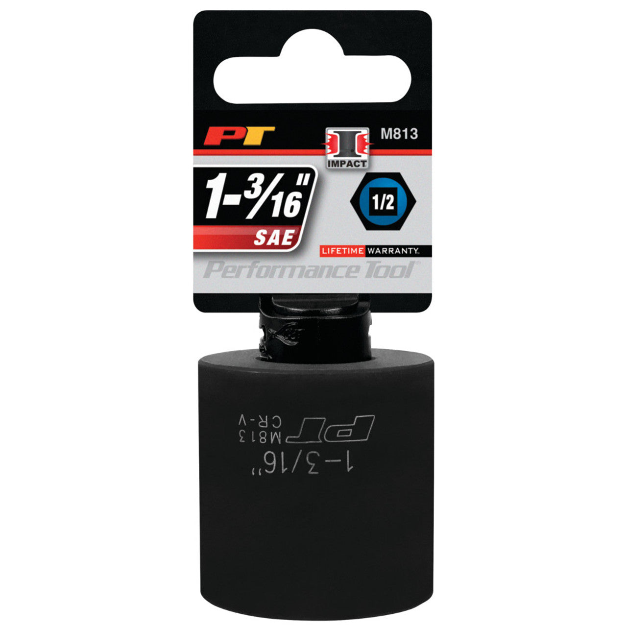 Performance Tool Impact Socket 1/2" Drive 6 Point SAE