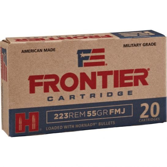 Hornady Frontier .223 FMJ 55 Grain Ammo 20 Rounds