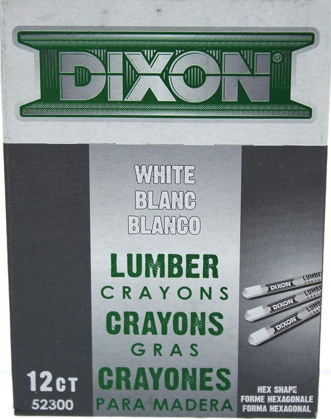 Dixon White lumber Crayon 12 Pieces