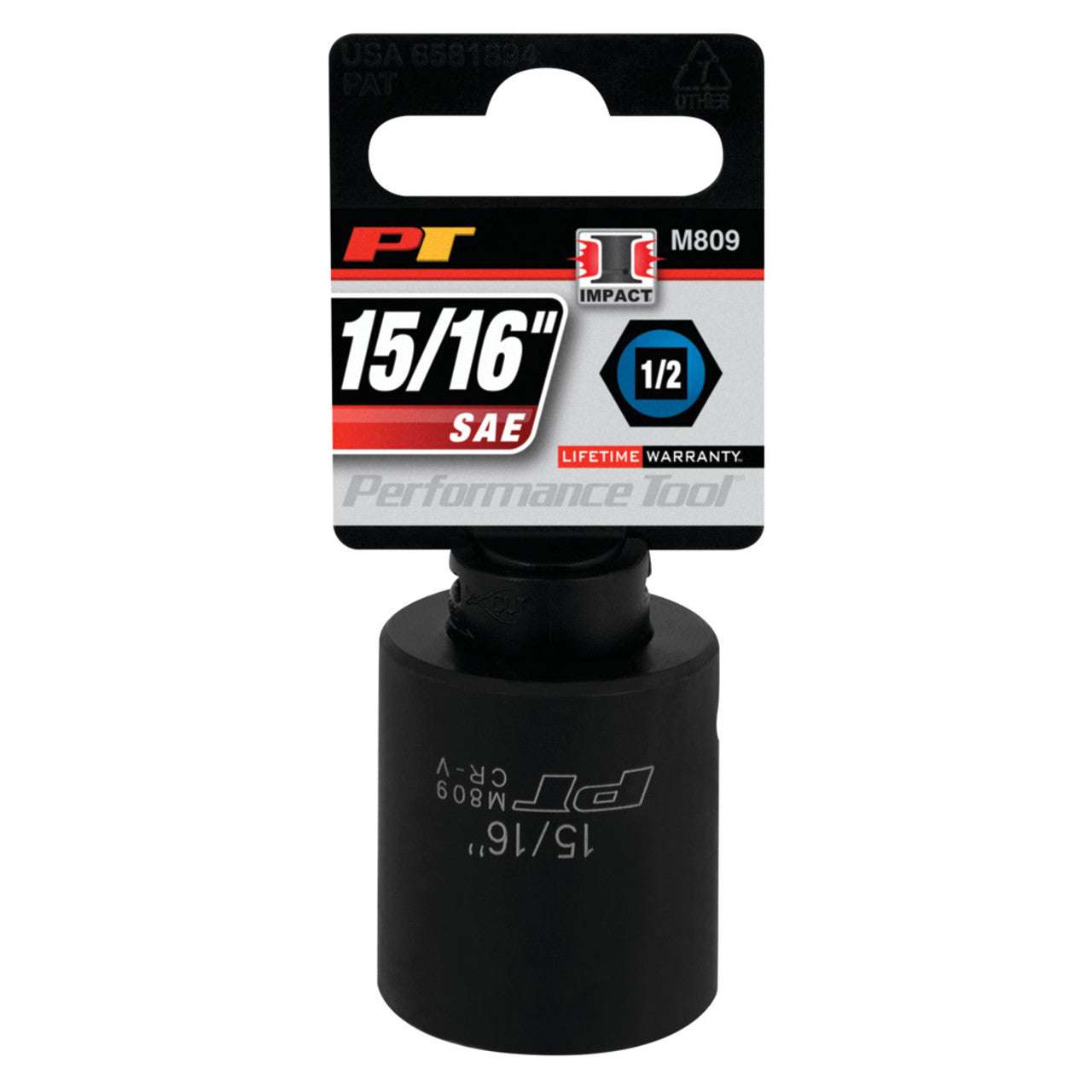 Performance Tool Impact Socket 1/2" Drive 6 Point SAE