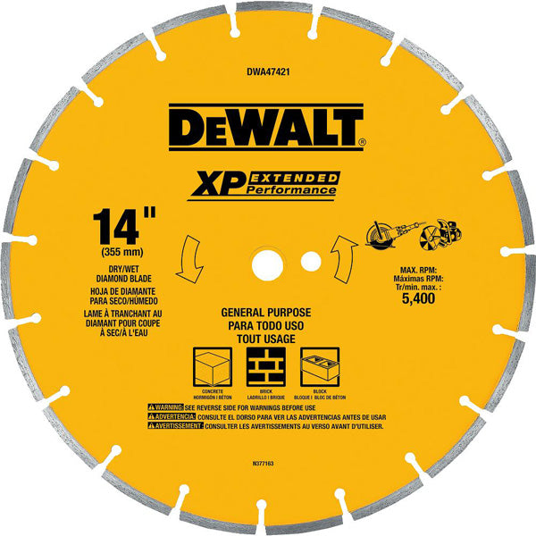 Dewalt 14" Diamond Segmented Chop Saw Blade