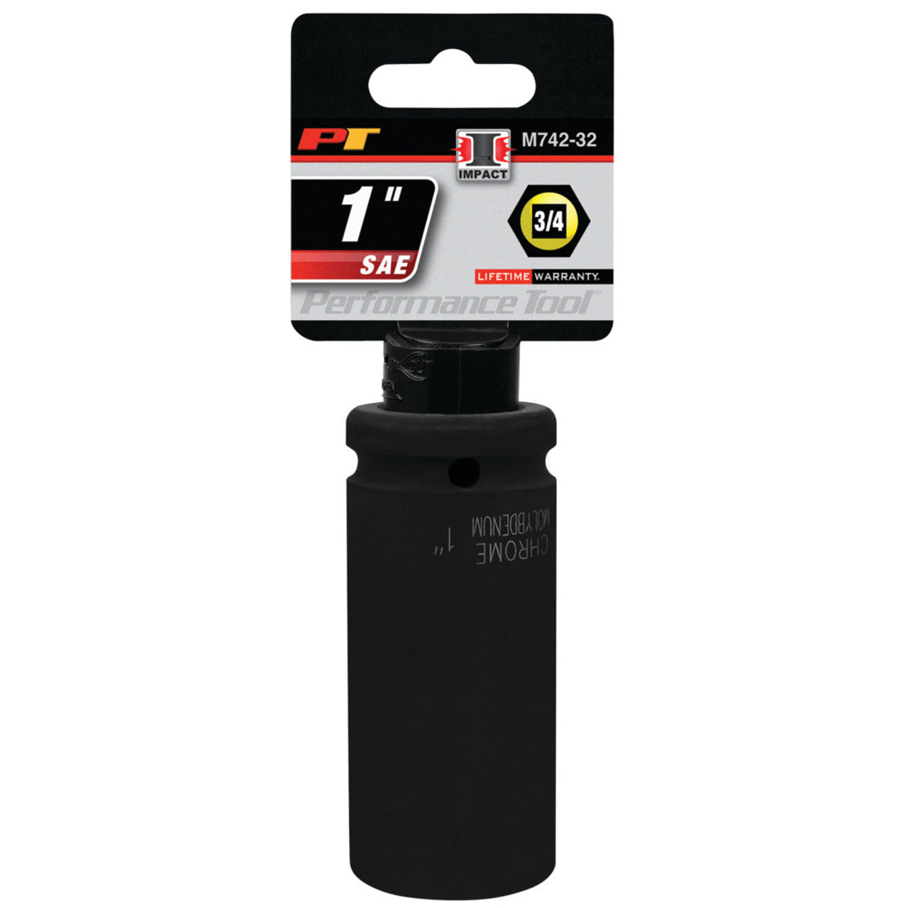 Performance Tool Deep Well Impact Socket 3/4" Drive 6 Point SAE