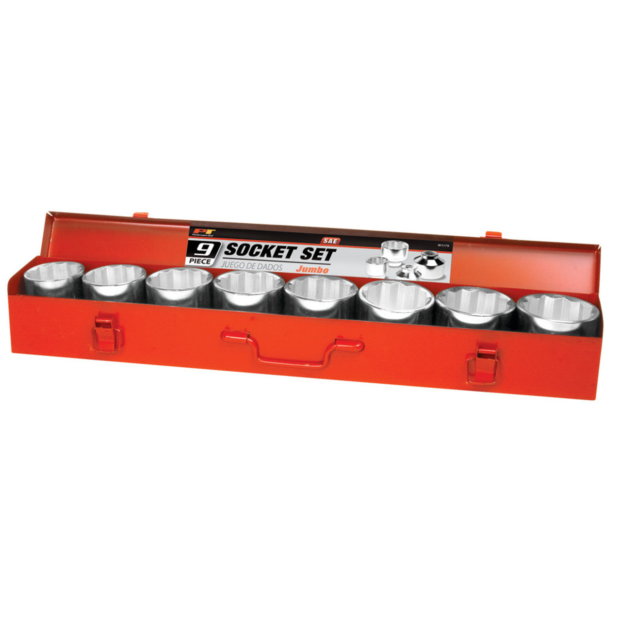 Performance Tool 3/4" Drive 12 Point SAE Socket Set 9 Piece