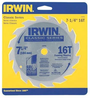 Irwin 7-1/4" Saw Blade 16T