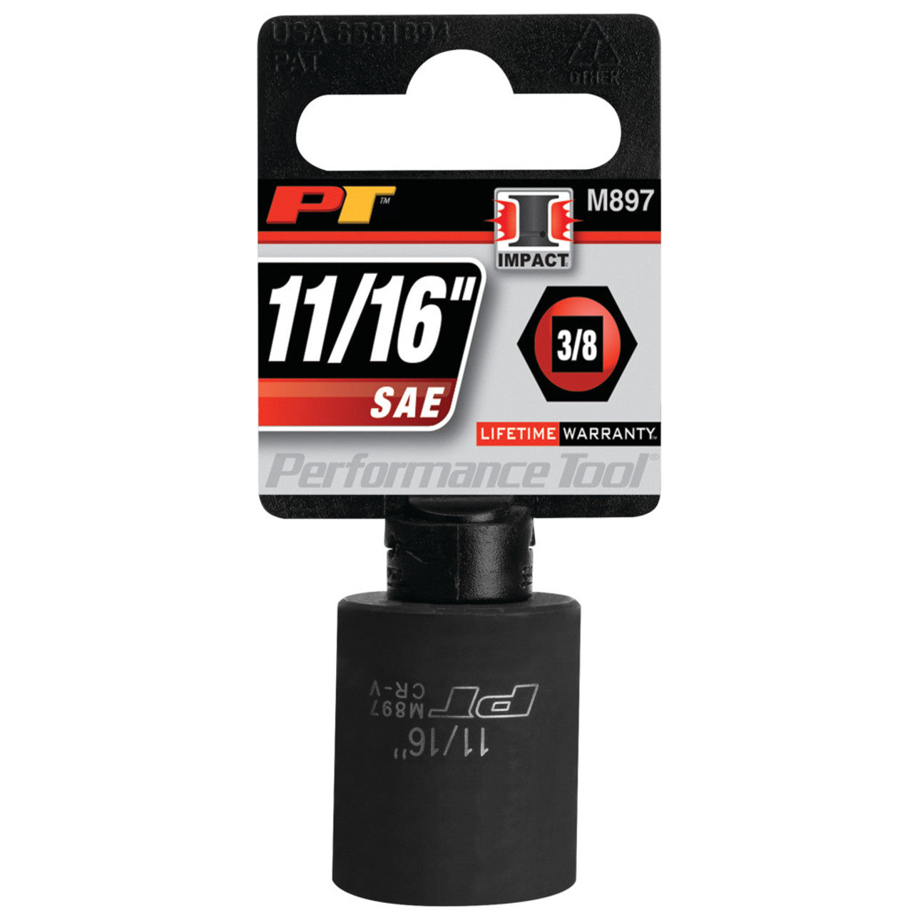 Performance Tool Impact Socket 3/8" Drive 6 Point SAE