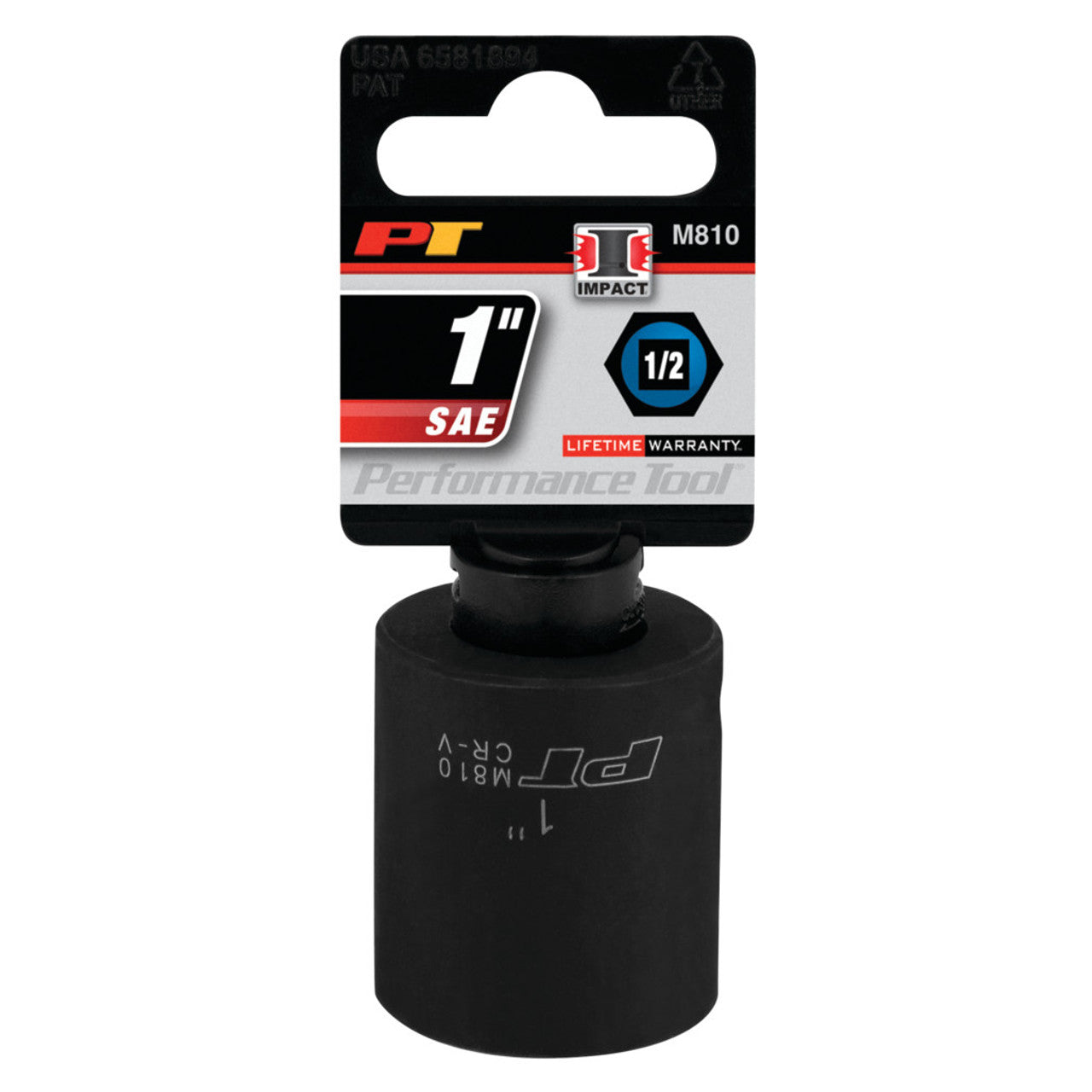 Performance Tool Impact Socket 1/2" Drive 6 Point SAE