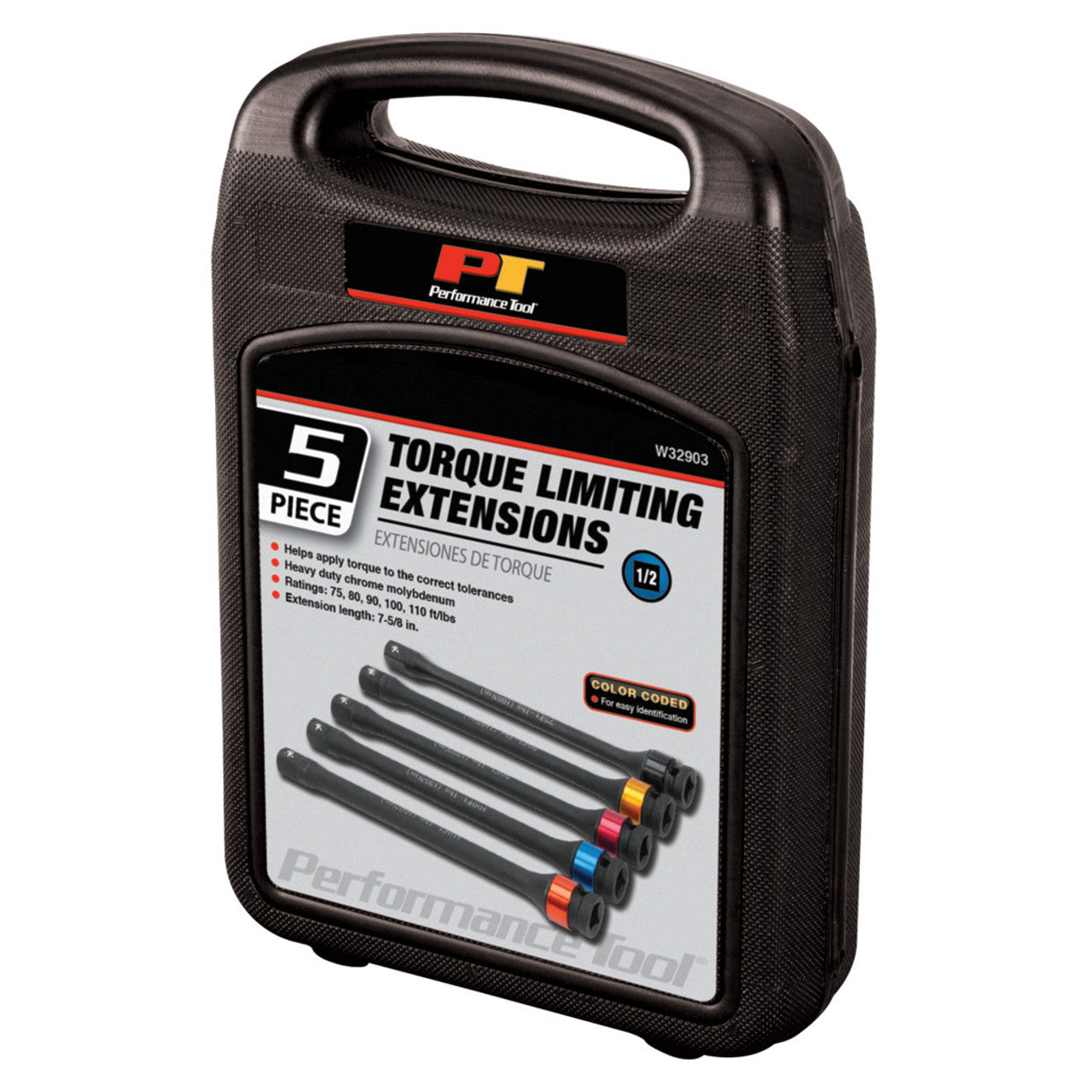Performance Tool 1/2 Drive Torque Limiting Extension Set 5 Piece