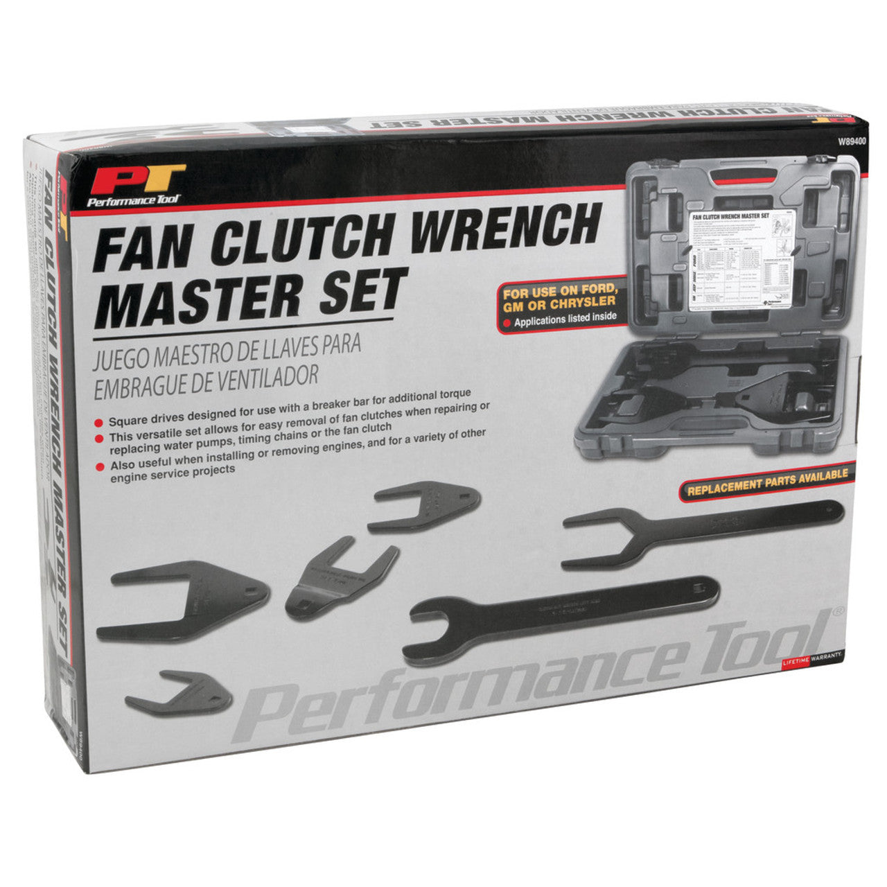 Performance Tool Fan Clutch Wrench Set 10 Piece