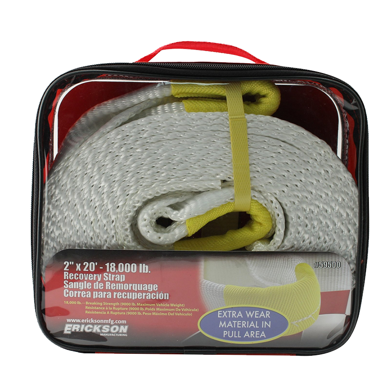 Erickson Recovery Tow Strap with Loops 2" X 20'