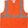 Azusa Safety Orange Safety Vest High Visibility Reflective Stripes Class 2 - XL