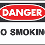 Hy-ko 515 Danger Sign, Rectangular, No Smoking, Black Legend, White Background
