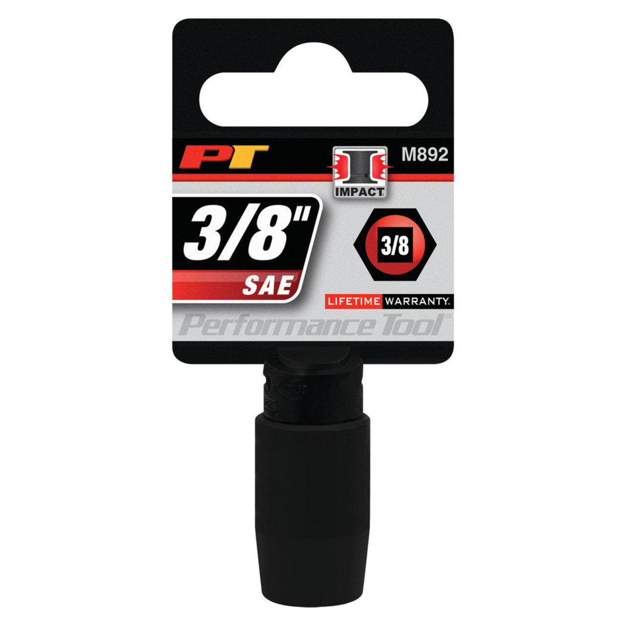 Performance Tool Impact Socket 3/8" Drive 6 Point SAE