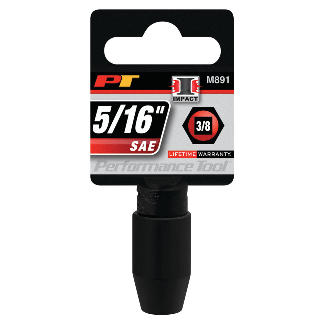 Performance Tool Impact Socket 3/8" Drive 6 Point SAE