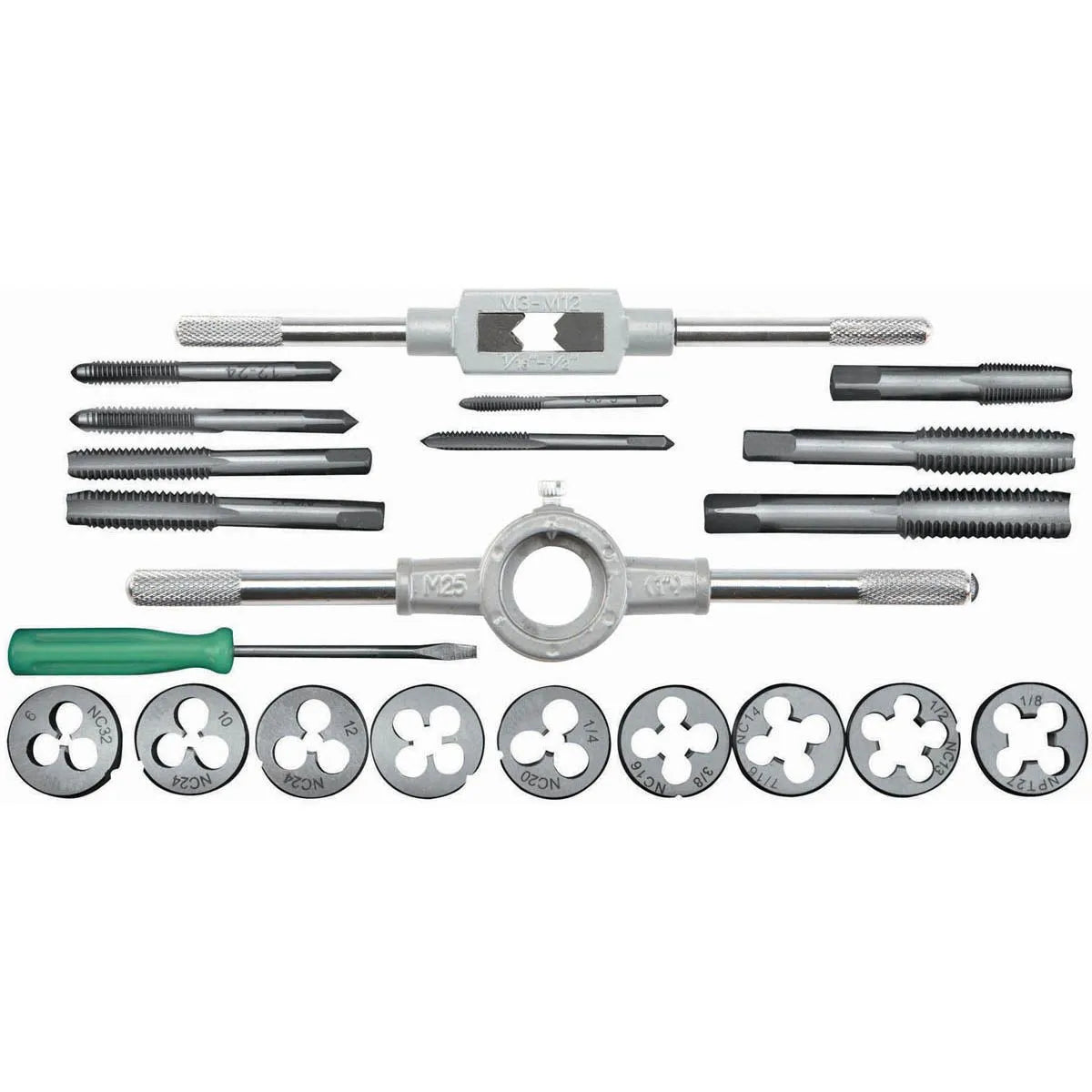 PITTSBURGH Carbon Steel SAE Tap and Die Set, 21-Piece