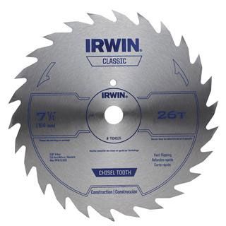 Irwin 7-1/4" Saw Blade 26T