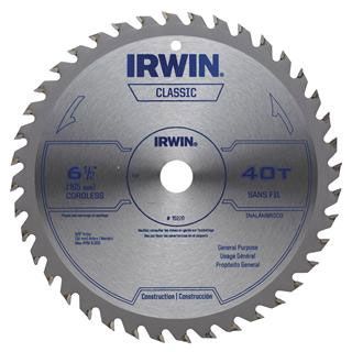 Irwin 6-1/2" Saw Blade 40T