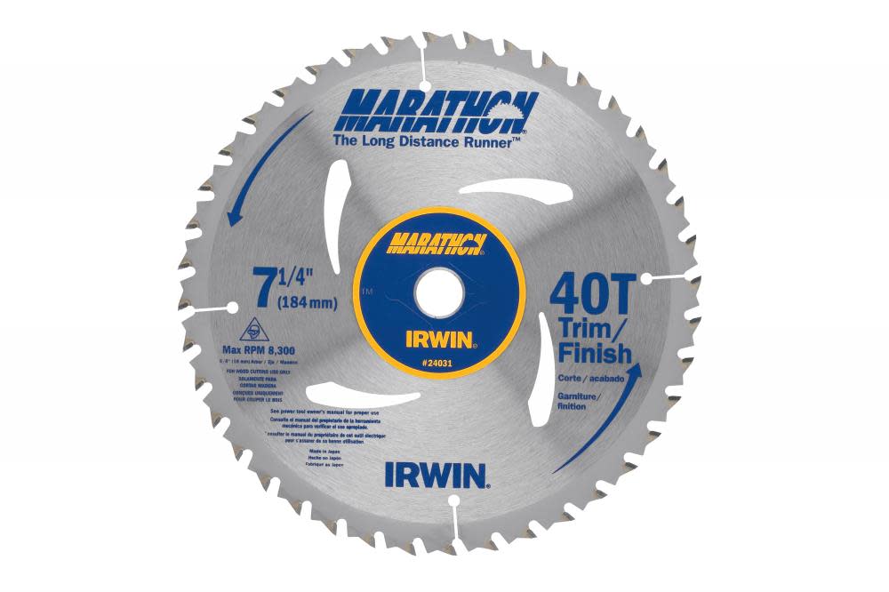 Irwin 7-1/4" Marathon Blade 40T