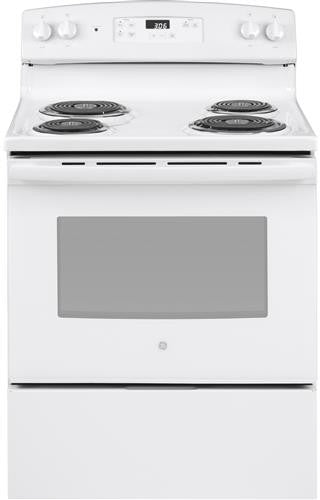 GE Electric Range Coil Surface 5 Cubic Feet White