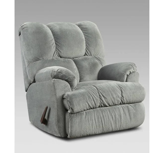 Aurora Grey Chaise Rocker Recliner
