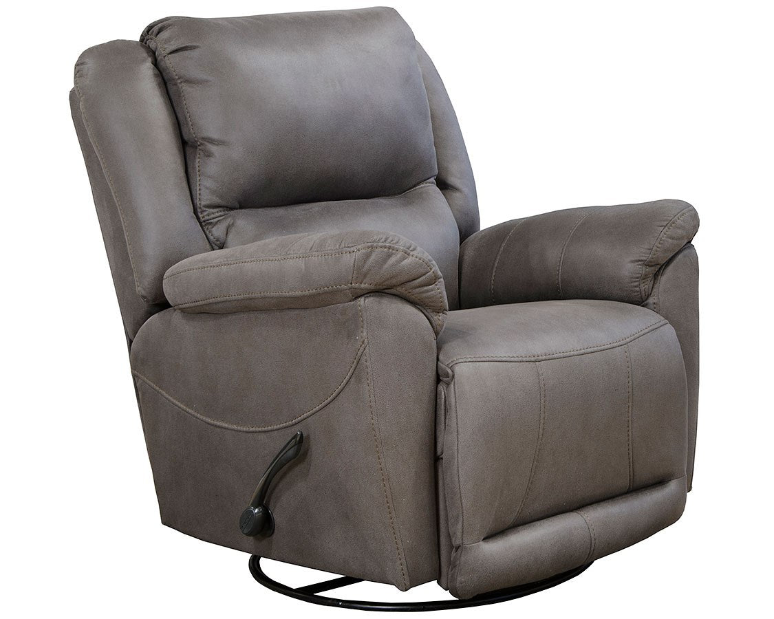Catnapper Cole Charcoal Swivel Glider Recliner