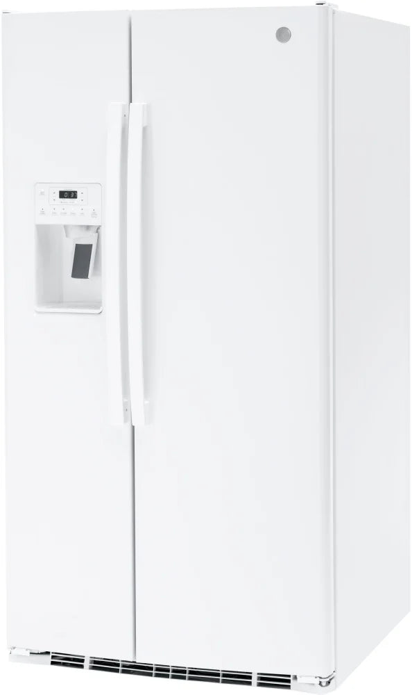 GE Side By Side Refrigerator 25.3 Cubic Feet White