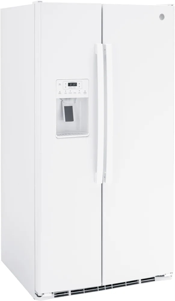 GE Side By Side Refrigerator 25.3 Cubic Feet White