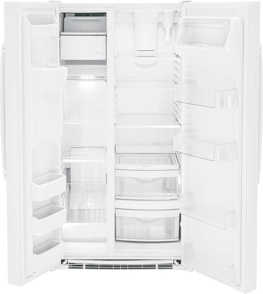 GE Side By Side Refrigerator 25.3 Cubic Feet White