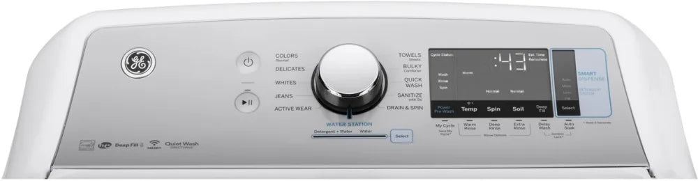 GE Top Load Washer 5.2 Cubic Feet White