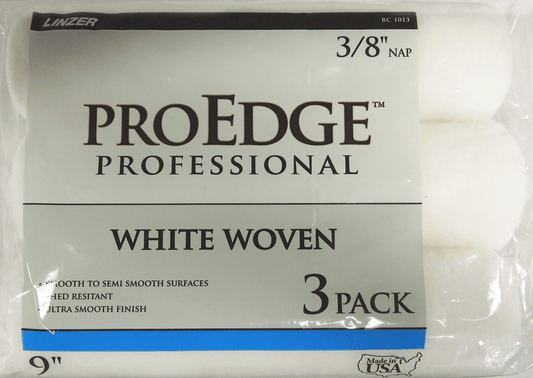 ProEdge 3/8" White Woven Roller Covers 3 Pack