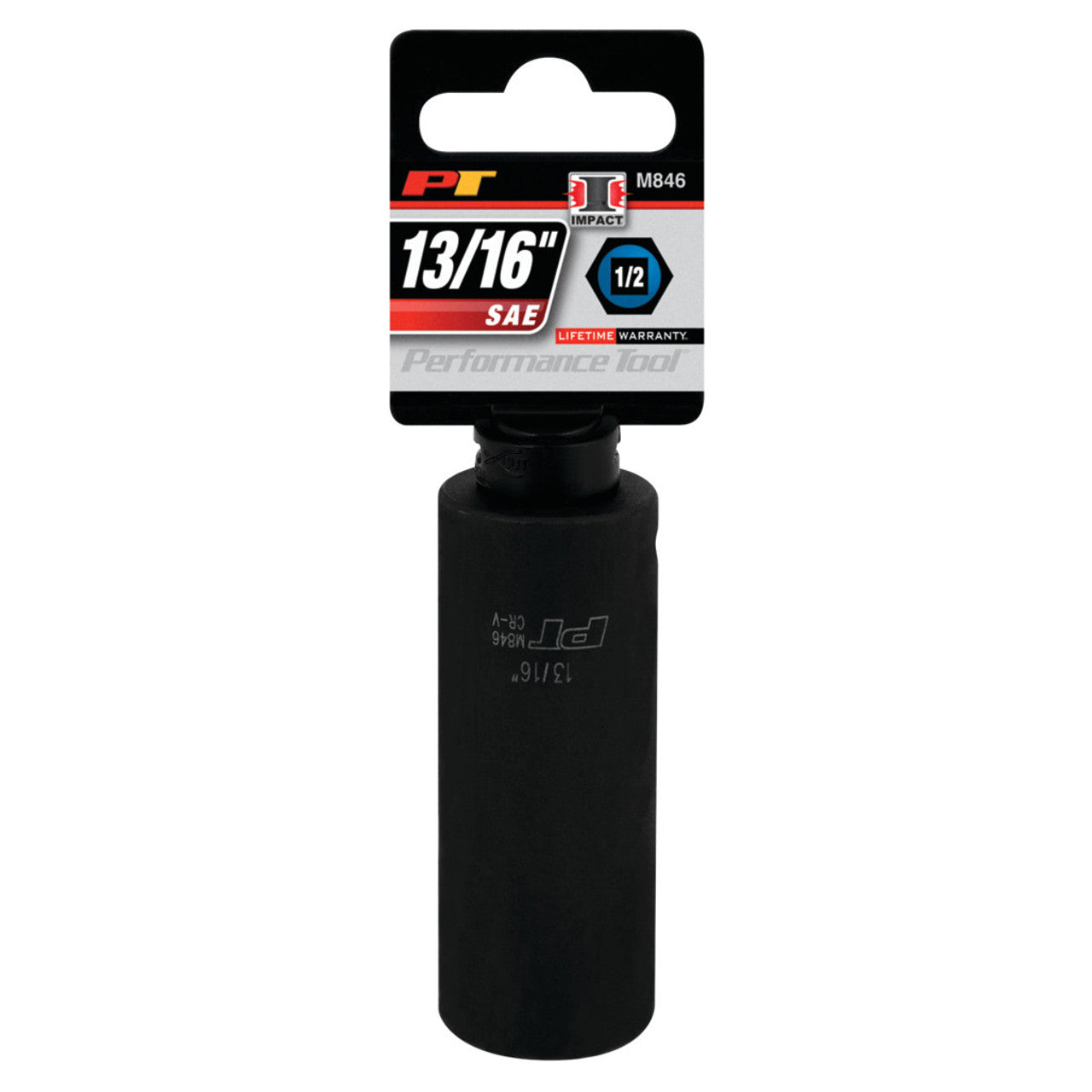 Performance Tool Deep Well Impact Socket 1/2" Drive 6 Point SAE