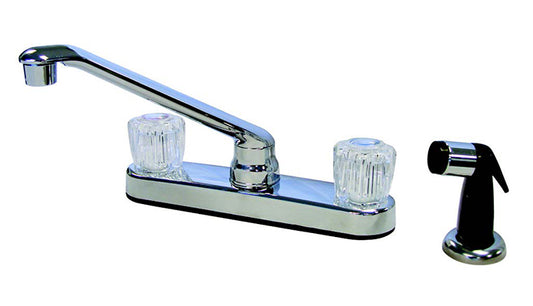 B&K 2 Hdl Sink Faucet W/Spray