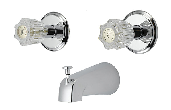 B&K Chrome 2 Valve Tub Faucet 2.5 GPM