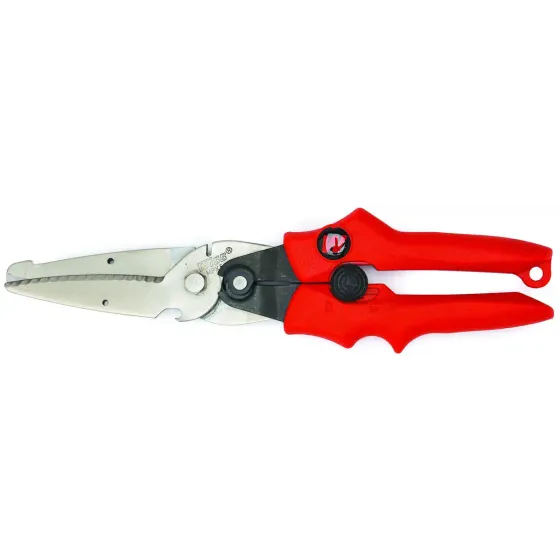 Wiss MPX5-06 Mpx5 Snip, 13.78 Inch Overall Length, Straight Cut, Steel Blade, Comfort-Grip Handle, Red Handle